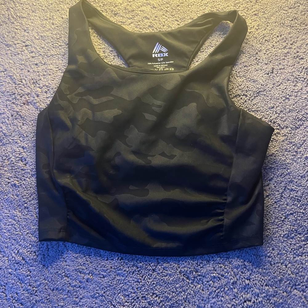 Camo print workout top